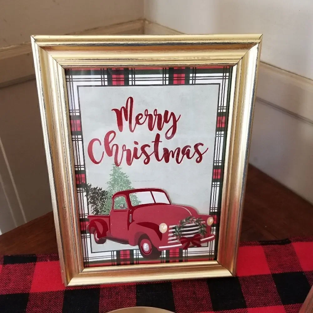 5/$25 Red Truck Christmas tree photo
